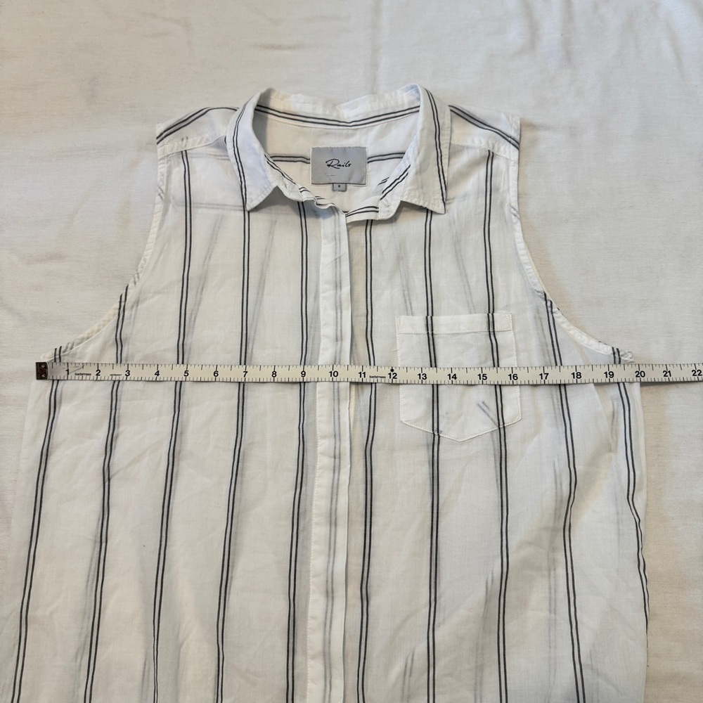 Rails Small Stripe Tunic Top ~ Button Front Sleev… - image 3
